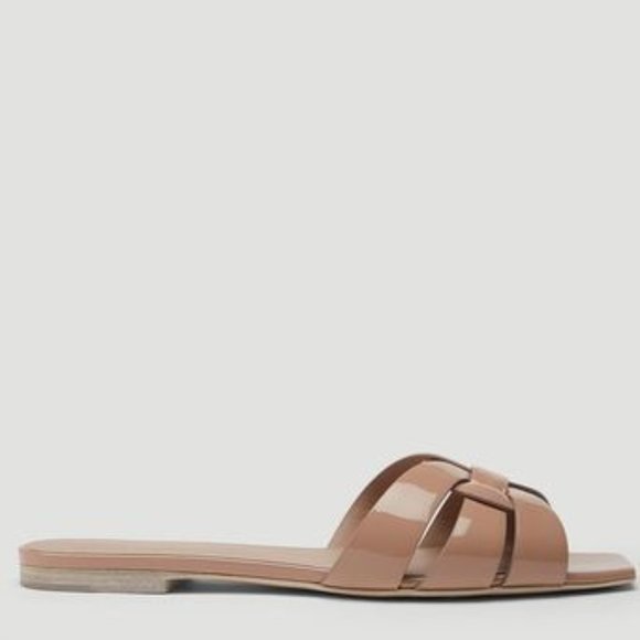 SAINT LAURENT TRIBUTE MULES IN PATENT LEATHER (39) - Picture 6 of 12